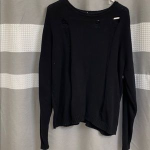 Black distresses sweater